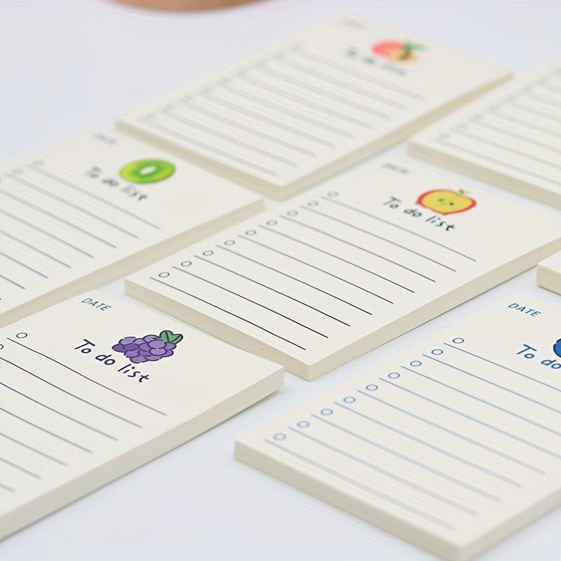 4Pcs 200Sheets Fruit Note Pad To Do List Planner Note Pad Office Supplies