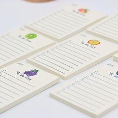 4Pcs 200Sheets Fruit Note Pad To Do List Planner Note Pad Office Supplies