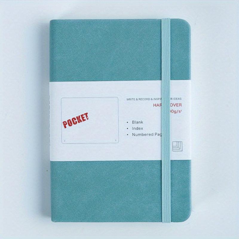 A5 PU Leather Cover Notebook 96 Sheets Elastic Band Straps Office Supplies