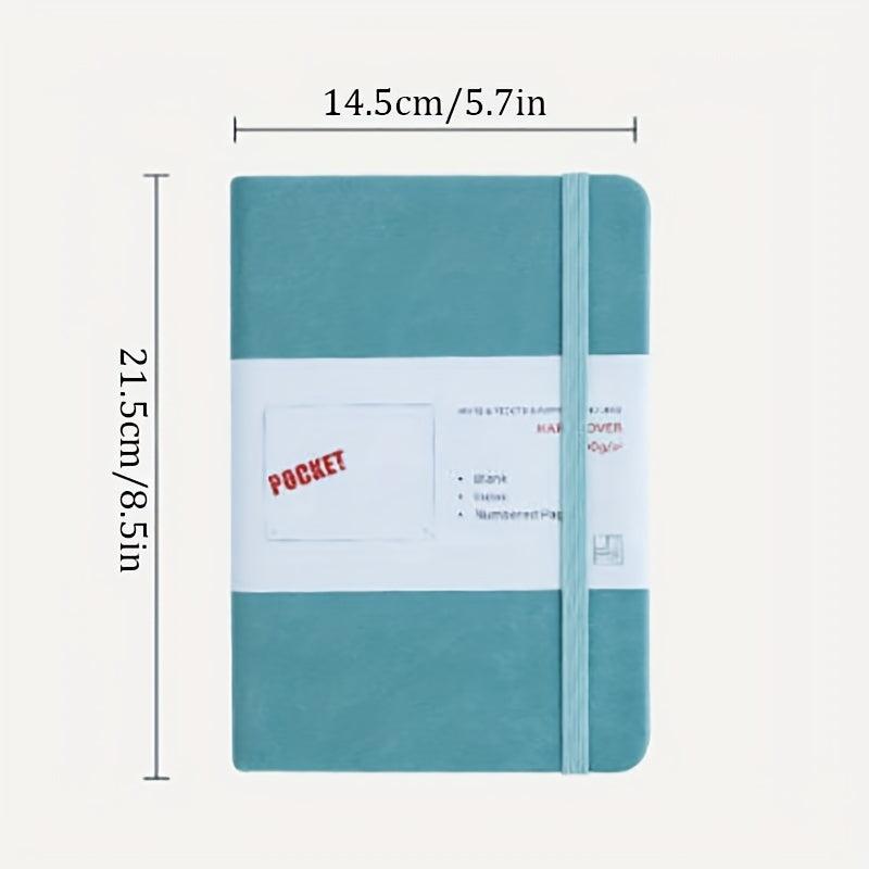 A5 PU Leather Cover Notebook 96 Sheets Elastic Band Straps Office Supplies