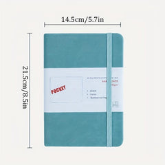 A5 PU Leather Cover Notebook 96 Sheets Elastic Band Straps Office Supplies