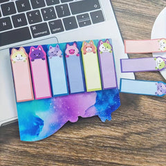 150 Sheets Sticky Point Markers 6 Cartoon Stick