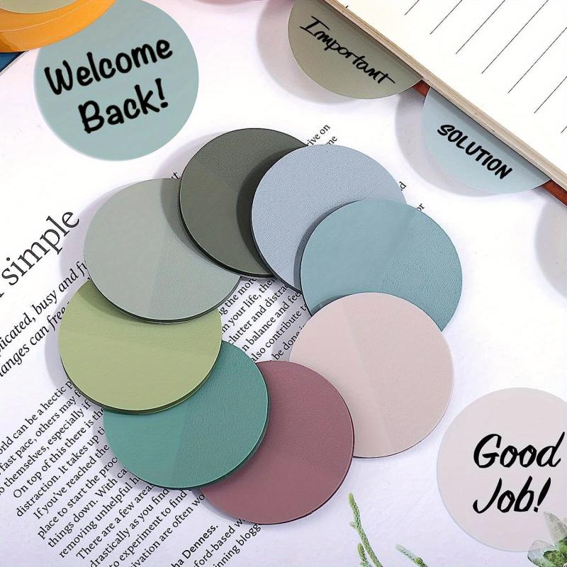 400pcs Transparent Round Labels Morandi Colors Stickers for Bible Diary