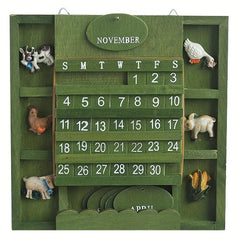 Wooden Square Perpetual Calendar Home Wall Decoration