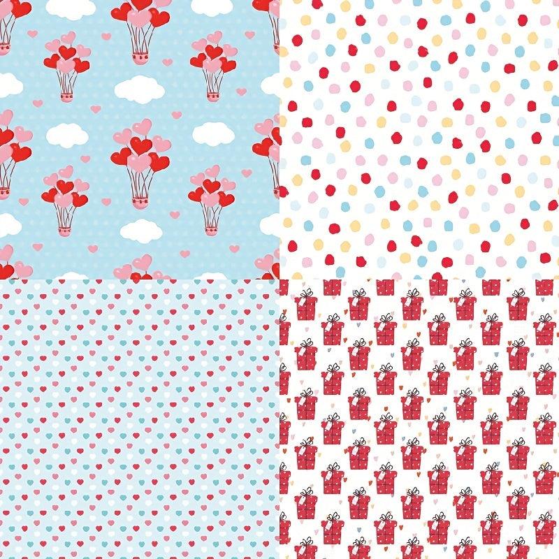 DIY Photo Album Scrapbook Material Paper Love Theme Background Paper 6 Inch