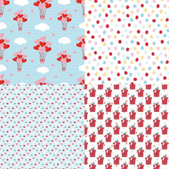 DIY Photo Album Scrapbook Material Paper Love Theme Background Paper 6 Inch