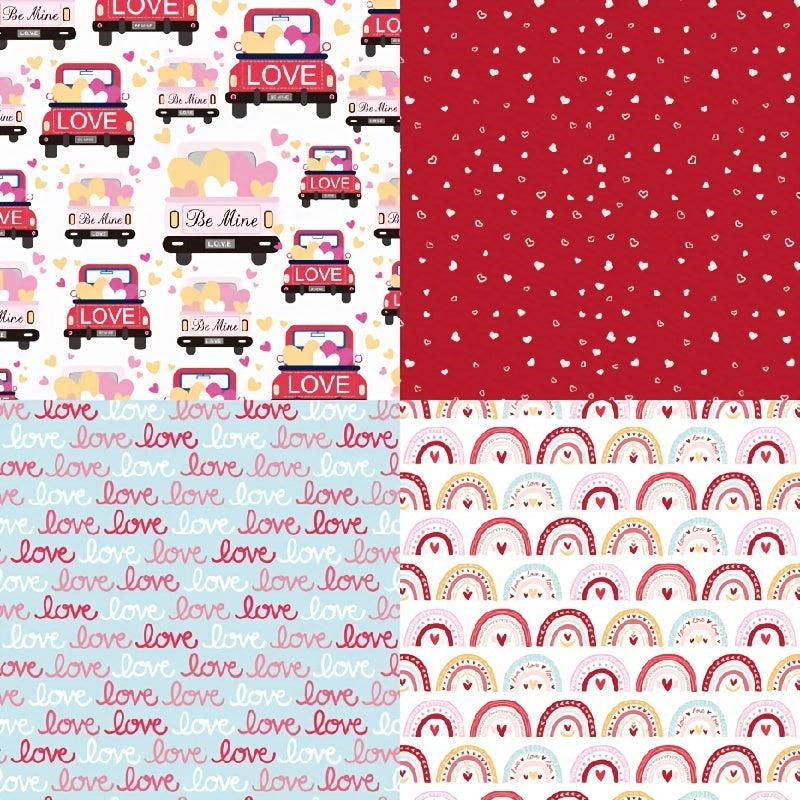 DIY Photo Album Scrapbook Material Paper Love Theme Background Paper 6 Inch