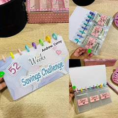 52 Week Money Saving Challenge Binder Budget Book & Cash Envelopes