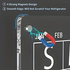 Acrylic Magnetic Dry Erase Board Calendar For Refrigerator 39 X 29 Clear
