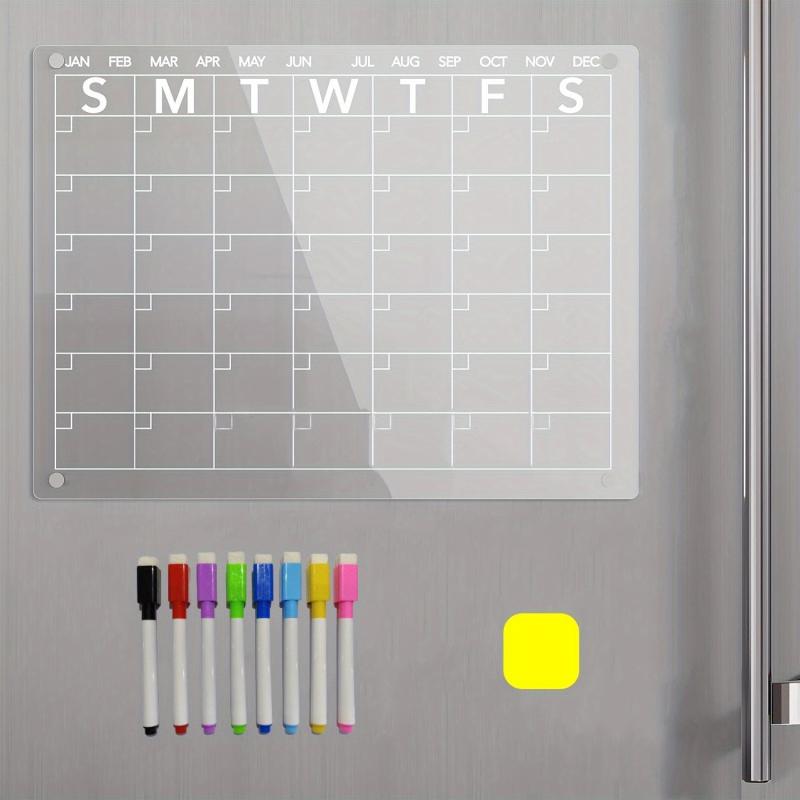 Acrylic Magnetic Dry Erase Board Calendar For Refrigerator 39 X 29 Clear
