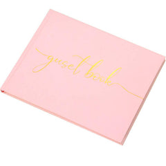 Pink Personalized Guest Book with Blank Pages for Signatures