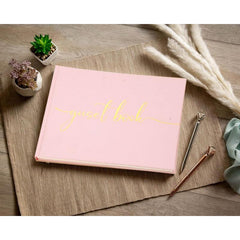 Pink Personalized Guest Book with Blank Pages for Signatures
