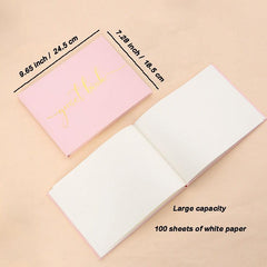Pink Personalized Guest Book with Blank Pages for Signatures