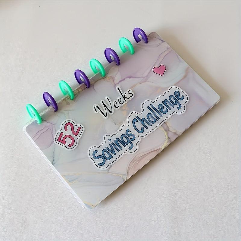 52 Weeks Savings Challenge Binder + Cash Envelopes for Budgeting Planner