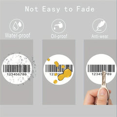 750 Sheets 51mm Round Thermal Paper for Label Printers