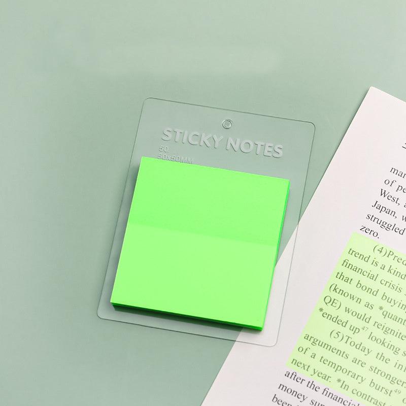 1pc Waterproof Translucent Sticky Notes 1.97in 50 Sheets