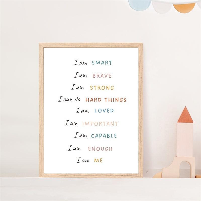 Positive Affirmations Wall Decor for Calming Corner or Classroom