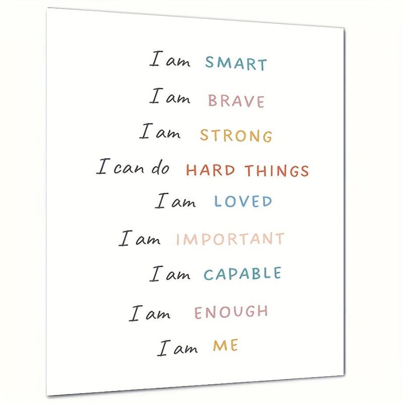 Positive Affirmations Wall Decor for Calming Corner or Classroom