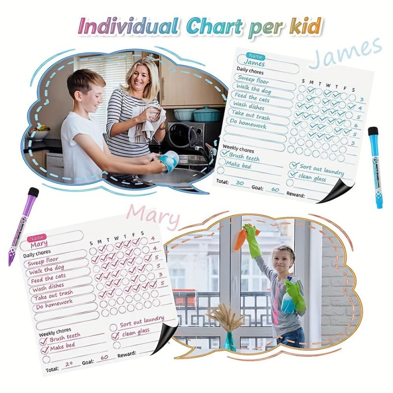 Magnetic Calendar Watch Set with Markers and Eraser