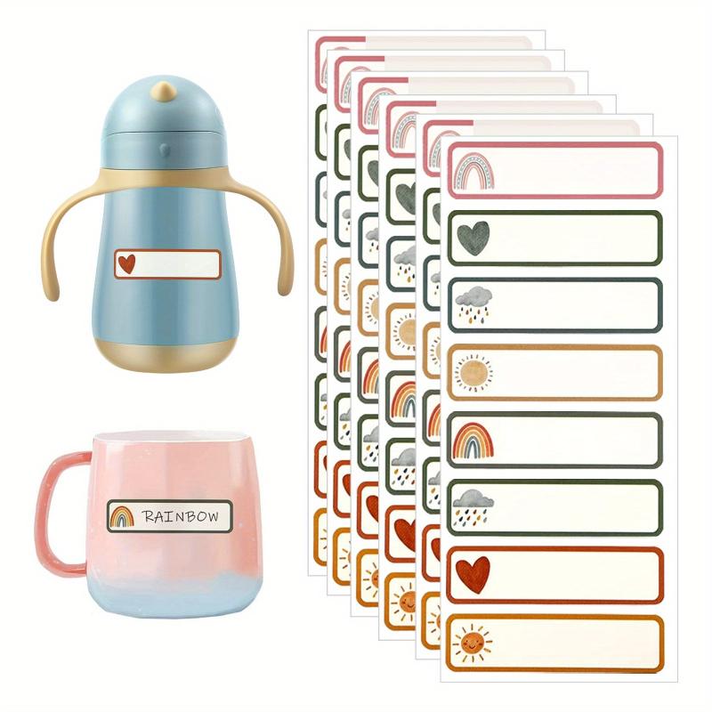48 Waterproof Cartoon Labels for Nursery & Preschool