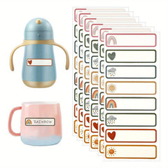 48 Waterproof Cartoon Labels for Nursery & Preschool