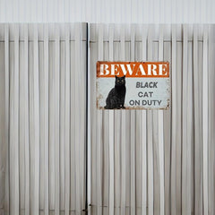 Retro Cat Metal Tin Sign 8x12 Home Decor Artwork Bar Cafe Garage Farmhouse