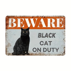 Retro Cat Metal Tin Sign 8x12 Home Decor Artwork Bar Cafe Garage Farmhouse