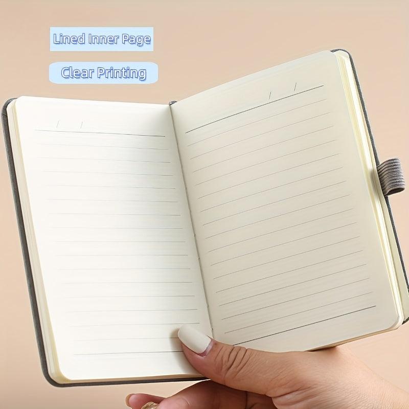 A6 Pocket Notebook Mini Ruled Lined Journal Portable Smooth College Leather