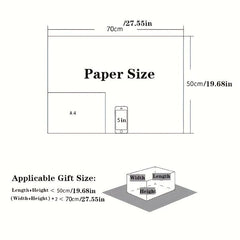 7pcs Colorful Cartoon Birthday Gift Wrapping Paper Roll