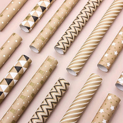 7pcs Colorful Cartoon Birthday Gift Wrapping Paper Roll