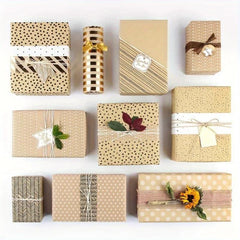 6pcs Christmas Wrapping Paper Gift Holiday Arts Crafts Decorations