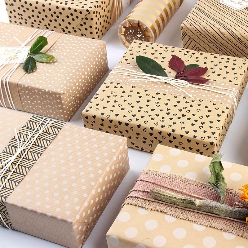 6pcs Christmas Wrapping Paper Gift Holiday Arts Crafts Decorations