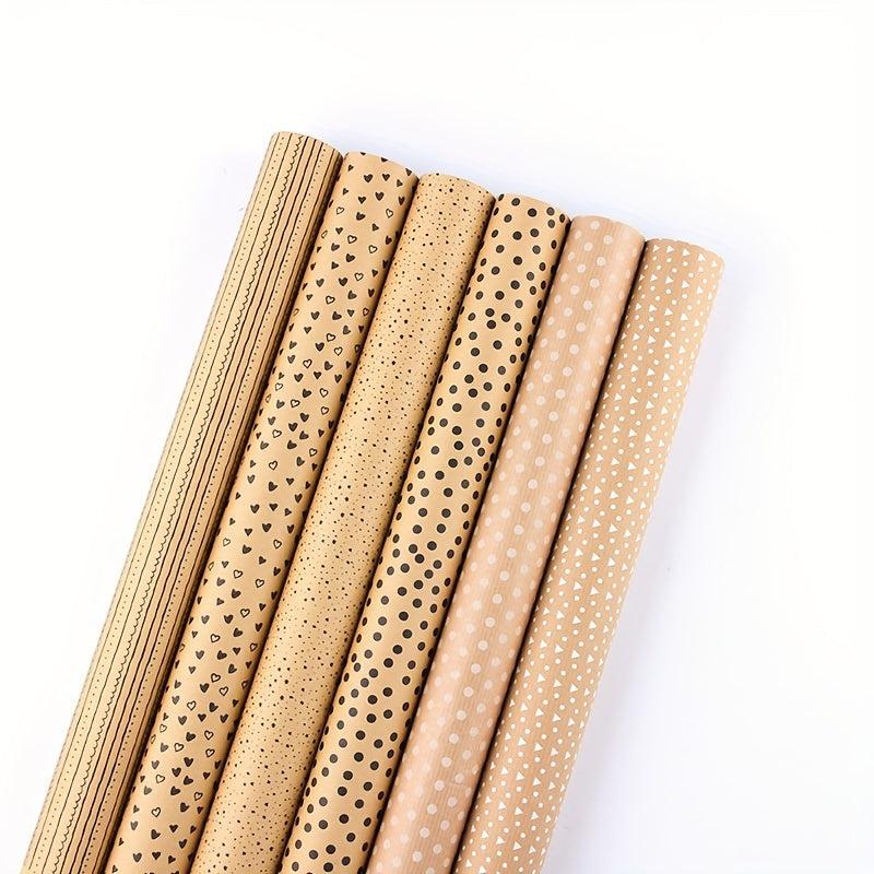 6pcs Christmas Wrapping Paper Gift Holiday Arts Crafts Decorations