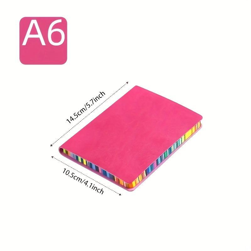 2pcs A6 Leather Notebook 200 Pages Student Planning & Drawing Paper