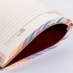 Colorful Leather Notebook with Lined Pages