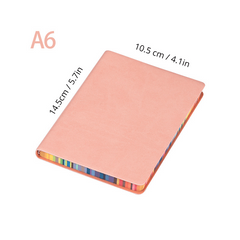 Colorful Leather Notebook with Lined Pages
