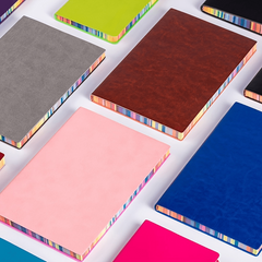 Colorful Leather Notebook with Lined Pages