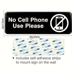 No Cell Phone Use Sign for Office Workplace Gas Stations