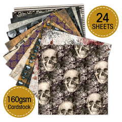 24pcs Halloween DIY Scrapbooking Paper for Card Making Album