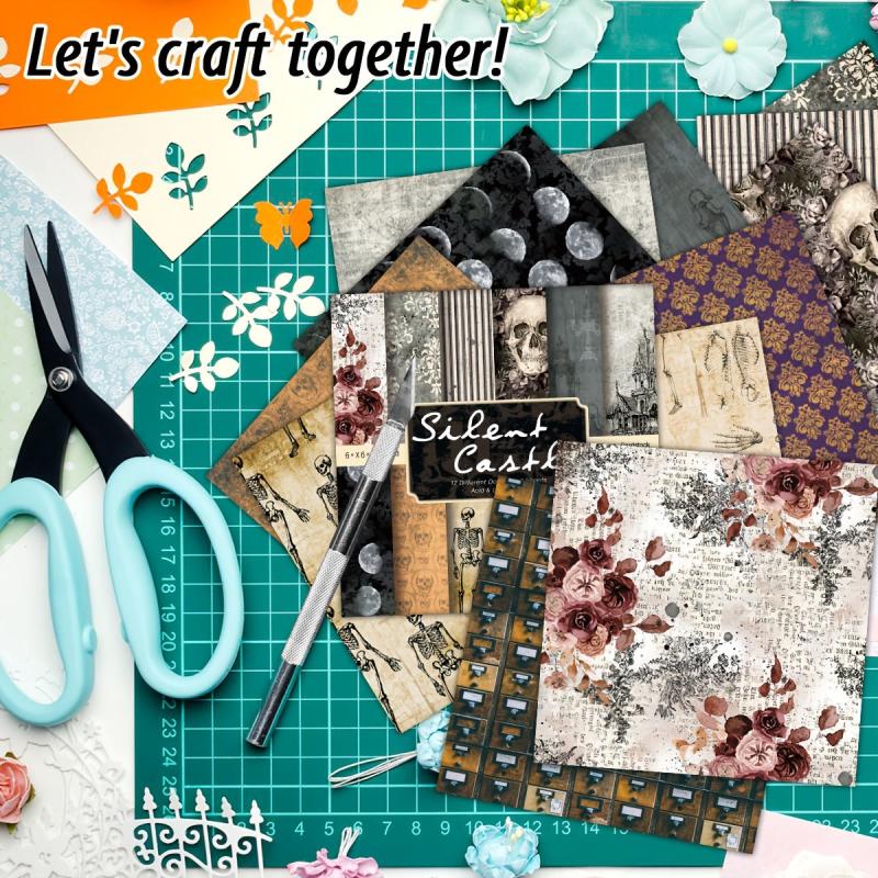 24pcs Halloween DIY Scrapbooking Paper for Card Making Album