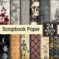 24pcs Halloween DIY Scrapbooking Paper for Card Making Album