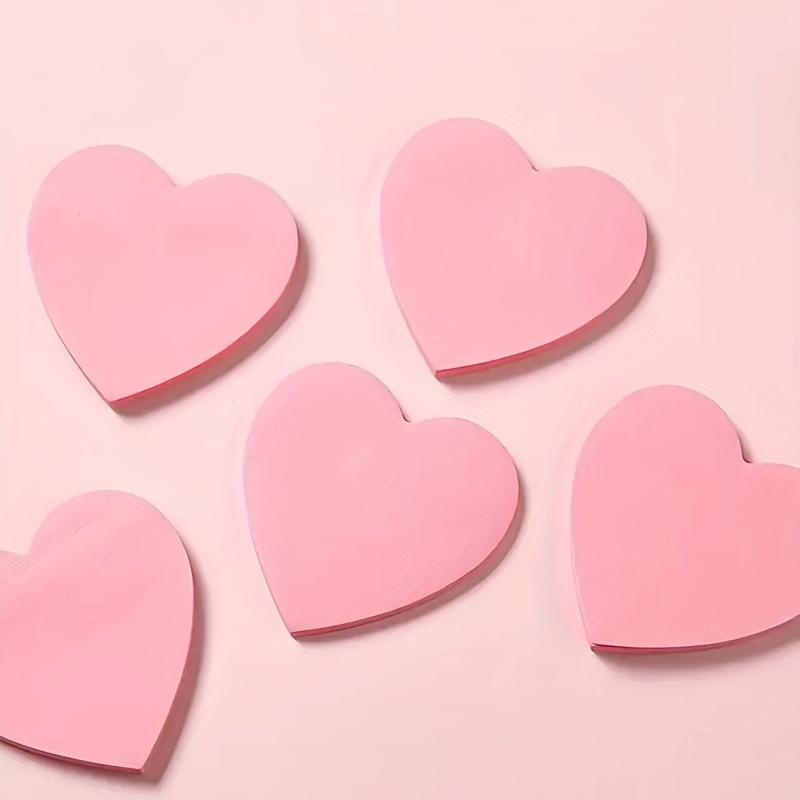Heart Shaped Sticky Notes 50 Sheets, Self-adhesive Sticky Notes for Students