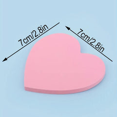 Heart Shaped Sticky Notes 50 Sheets, Self-adhesive Sticky Notes for Students