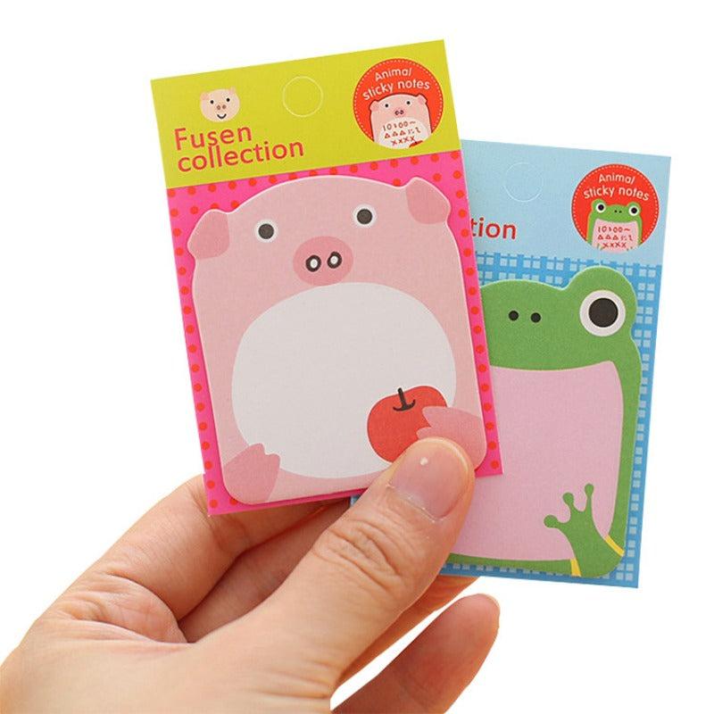 3pcs Animal Shaped Stickers & Creative Note Books Student Gift Notes