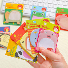 3pcs Animal Shaped Stickers & Creative Note Books Student Gift Notes