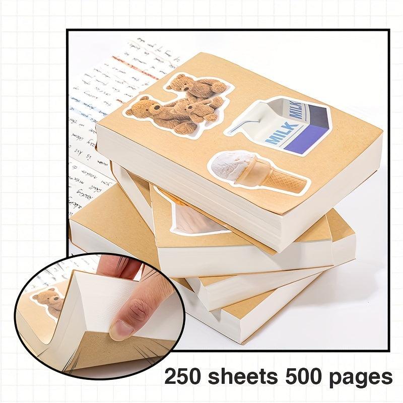 250 Sheets Blank Notebook Sketchbook Thickened Tearable Office Supplies