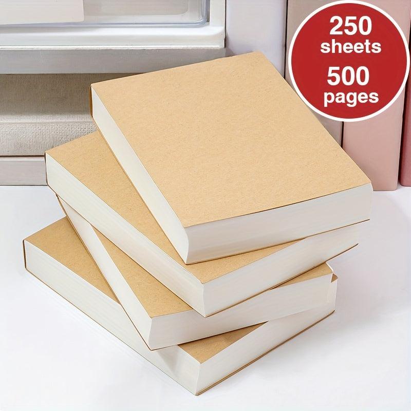 250 Sheets Blank Notebook Sketchbook Thickened Tearable Office Supplies