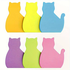 6pcs Cartoon Cat Sticky Note Paper Cute Sticky Note Stickers