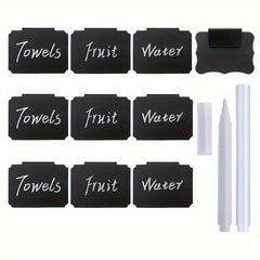 10pcs Plastic Basket Bin Label Clip, Removable Kitchen Pantry Label Clip