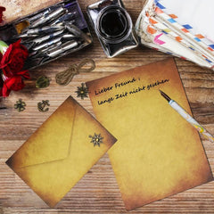 40 Pcs Vintage Envelopes Set Writing Paper & Envelopes Aged Envelopes